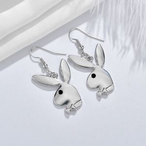 Playboy Rabbit Head Earrings.